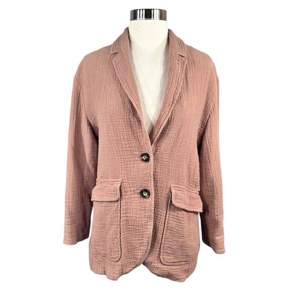 Madewell Cotton-Linen Relaxed Larsen Blazer in Faded Earth - Picture 3 of 11